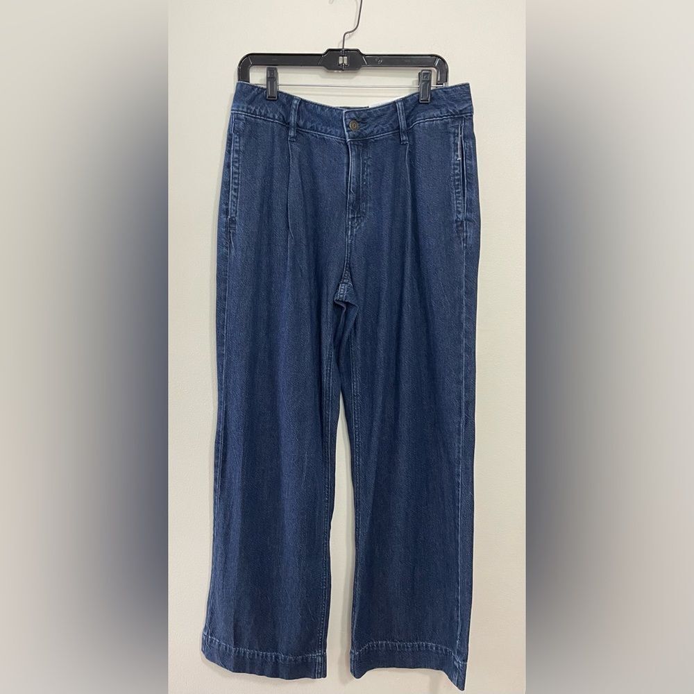 Liz Claiborne trouser Wide Leg Mid-Rise Denim Jean Lilium Wash Sz 6.NWT